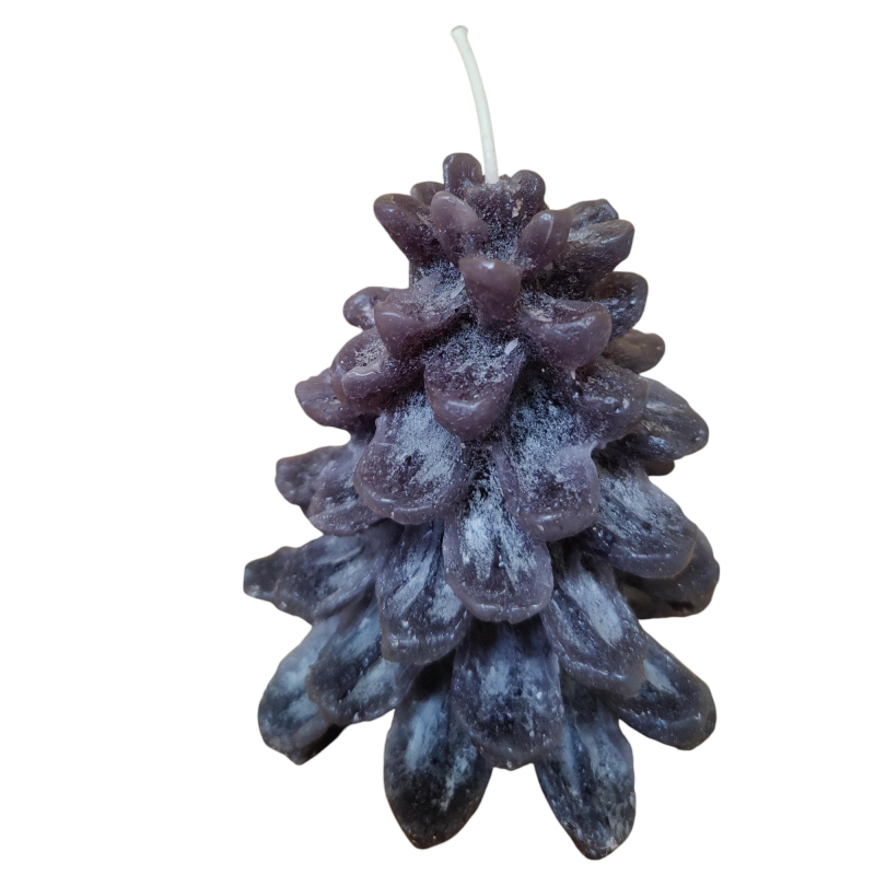 dennenappel kaars zwart